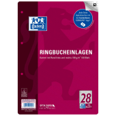  OXFORD Ringbucheinlage A4 kariert Lineatur 28, 50 Blätter 