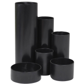  M&M Stiftehalter Schreibtisch-Boy schwarz Polystyrol 6 Fächer 12,9 x 13,9 x 14,7 cm 