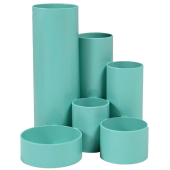  M&M Stiftehalter Schreibtisch-Boy minze Polystyrol 6 Fächer 12,9 x 13,9 x 14,7 cm 