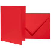  10 artoz Faltkarten mit Briefumschlägen Mosaic DIN B6 feuerrot 