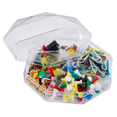  Gowi Büroklammern Sortimentbox 196 teilig farbsortiert kunststoffüberzogen 