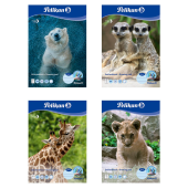  Pelikan Zeichenblock Zoo DIN A4 100 g/qm, 20 Blatt, 1 Block, Motiv nicht wählbar 