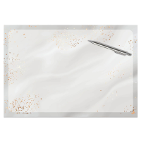 SIGEL Schreibtischunterlage Glittery Joy grau/gold Papier 42,0 x 29,7 cm, 30 Blatt