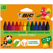  BIC Kids Plastidecor Triangle Wachsmalstifte farbsortiert, 12 Stück 