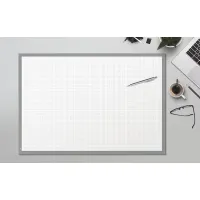 SIGEL Schreibtischunterlage Squared weiß/grau Papier 59,5 x 41,0 cm, 30 Blatt