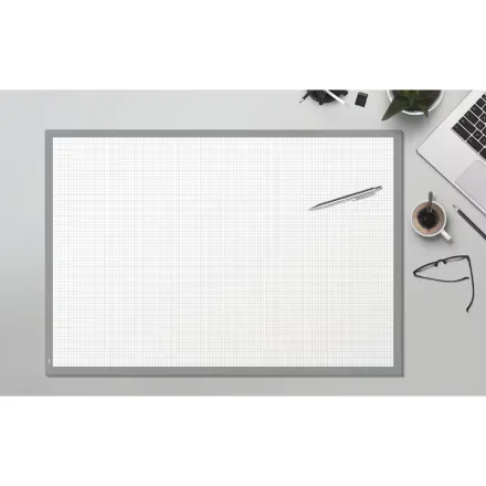 SIGEL Schreibtischunterlage Squared weiß/grau Papier 59,5 x 41,0 cm, 30 Blatt