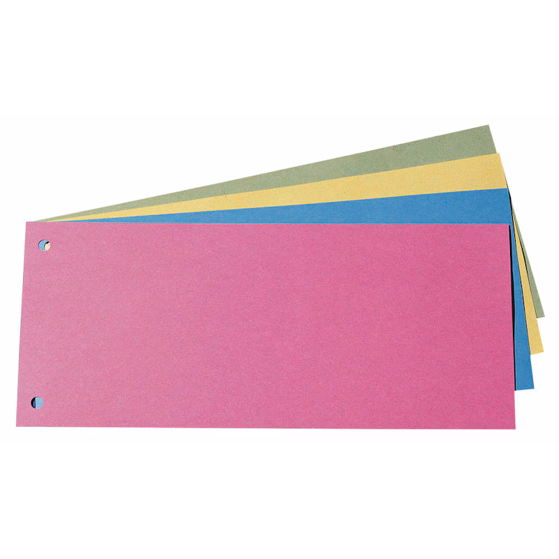  dots Trennstreifen farbsortiert, 190 g/qm Karton 24,0 x 10,5 cm, 100 Blatt 