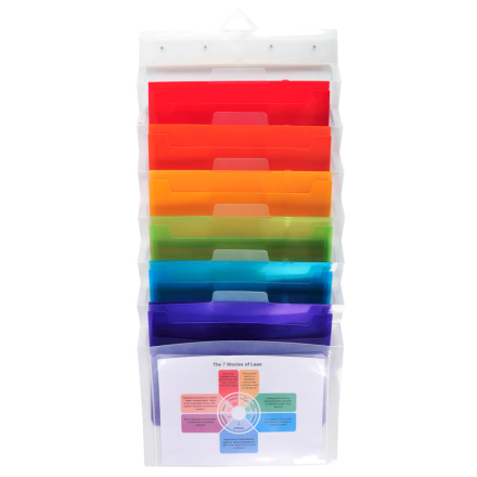 Exacompta Fächermappe Crystal 6 Fächer transparent, zum Aufhängen, 1 Stück