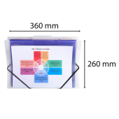  Exacompta Fächermappe Crystal 6 Fächer transparent, zum Aufhängen, 1 Stück 