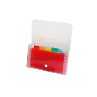 Exacompta Fächermappe Crystal 6 Fächer transparent, DIN-A6-Format, 1 Stück