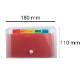  Exacompta Fächermappe Crystal 6 Fächer transparent, DIN-A6-Format, 1 Stück 
