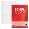 BRUNNEN Collegeblock Lineatur 28 kariert DIN A4 Innen- und Außenrand, 1 Block