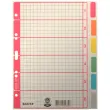  LEITZ Ordnerregister DIN A4 Vollformat 1-6 grau, farbig 6-teilig, 1 Satz 