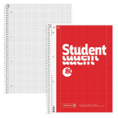  BRUNNEN Collegeblock Student Lineatur 28 kariert DIN A4 Innen- und Außenrand, 1 Block 