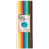 folia Krepppapier BASIC farbsortiert 32 g/qm 10 Rollen