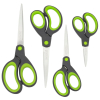  RAPESCO Scheren-Set Soft Grip grün, 4 Scheren, Rechts- und Linkshänder 