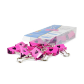  20 Vielzweckklammern Herz von RAPESCO, 3,2 cm Breite, pink 