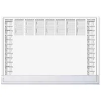 SIGEL Schreibtischunterlage Protect 2026/2027 weiß Papier 59,5 x 41,0 cm, 40 Blatt