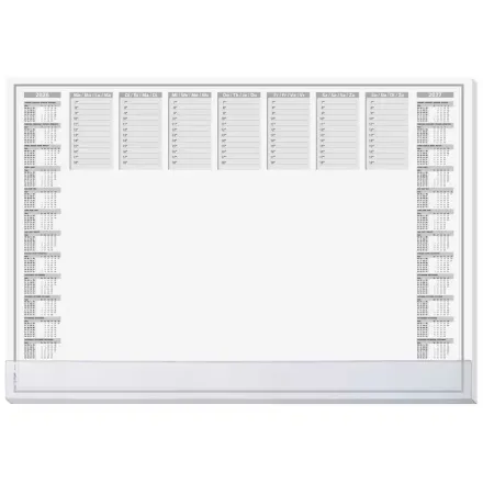SIGEL Schreibtischunterlage Protect 2026/2027 weiß Papier 59,5 x 41,0 cm, 40 Blatt