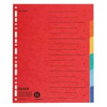 FALKEN Ordnerregister DIN A4 Vollformat blanko farbig 6-teilig, 1 Satz