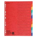 FALKEN Ordnerregister DIN A4 Vollformat blanko farbig 12-teilig, 1 Satz