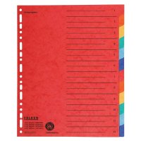 FALKEN Ordnerregister DIN A4 Vollformat blanko farbig 12-teilig, 1 Satz