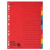  FALKEN Ordnerregister DIN A4 Vollformat blanko farbig 10-teilig, 1 Satz 