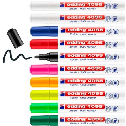 edding 4095 Kreidemarker farbsortiert 2,0 - 3,0 mm, 10 Stifte
