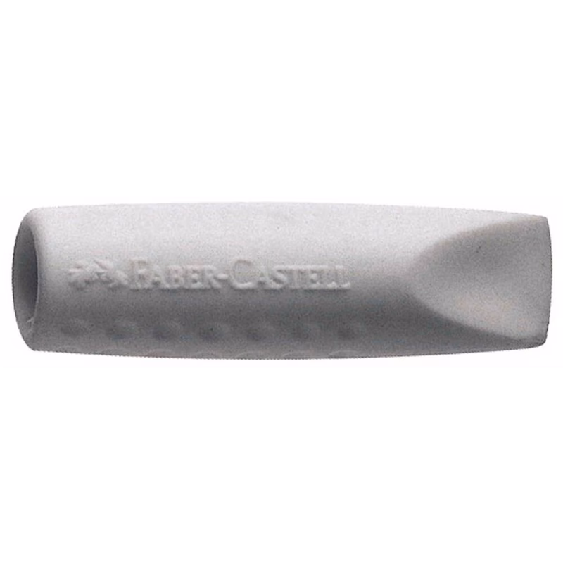  FABER-CASTELL Radiergummis GRIP 2001 Eraser CAP grau, 2er-Pack 