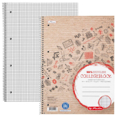  herlitz Collegeblock Recycling kariert DIN A4 Innenrand, 1 Block 