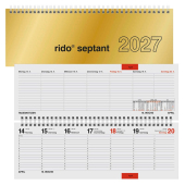  Tischquerkalender 2027 von rido idé, gold 