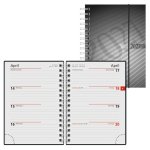 Taschenkalender mit Spirale 2027 von rido idé, DIN A6, anthrazit