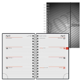  Taschenkalender mit Spirale 2027 von rido idé, DIN A6, anthrazit 