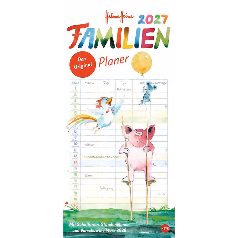  Familienkalender Helme Heine 2027 von Heye 