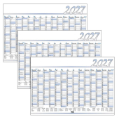 3 Jahreswandplaner 2027 Standard, blau/weiß 