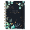  Buchkalender Family-Timer Mondscheinblüten 2027 schwarz DIN A5 von Häfft Verlag 