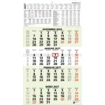 4-Monats-Wandkalender 2027 von ZETTLER KALENDER, grau/grün