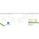 Tischquerkalender 2027 von ZETTLER KALENDER, beige/grün