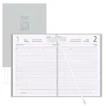 Buchkalender Tagesplaner 2027 von ZETTLER KALENDER, DIN A5, hellgrau