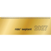  Tischquerkalender 2027 von rido idé, gold 