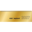  Tischquerkalender 2027 von rido idé, gold 