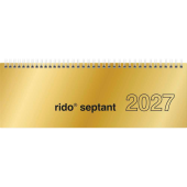  Tischquerkalender 2027 von rido idé, gold 
