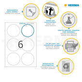  HERMA Etiketten 5068 weiß 85,0 x 85,0 mm, 25 Blatt 