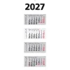 4-Monats-Wandkalender 2027, weiß/grau