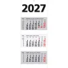  3-Monats-Wandkalender 2027, weiß/grau 