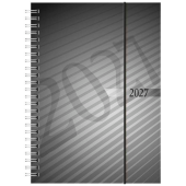  Buchkalender mit Spirale 2027 von rido idé, DIN A5, anthrazit 