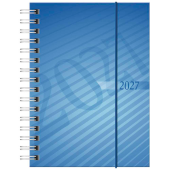  Taschenkalender mit Spirale 2027 von rido idé, DIN A6, blau 