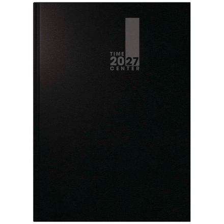 Buchkalender TIME CENTER 2027 von Brunnen, DIN A5, schwarz