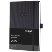  Buchkalender Conceptum 2027 von Sigel, DIN A5, schwarz 