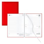 Buchkalender Tagesplaner 2027 von Lediberg, DIN A5, rot
